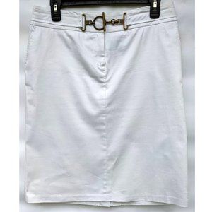New York & Company: Stretch White Pencil Skirt - 6